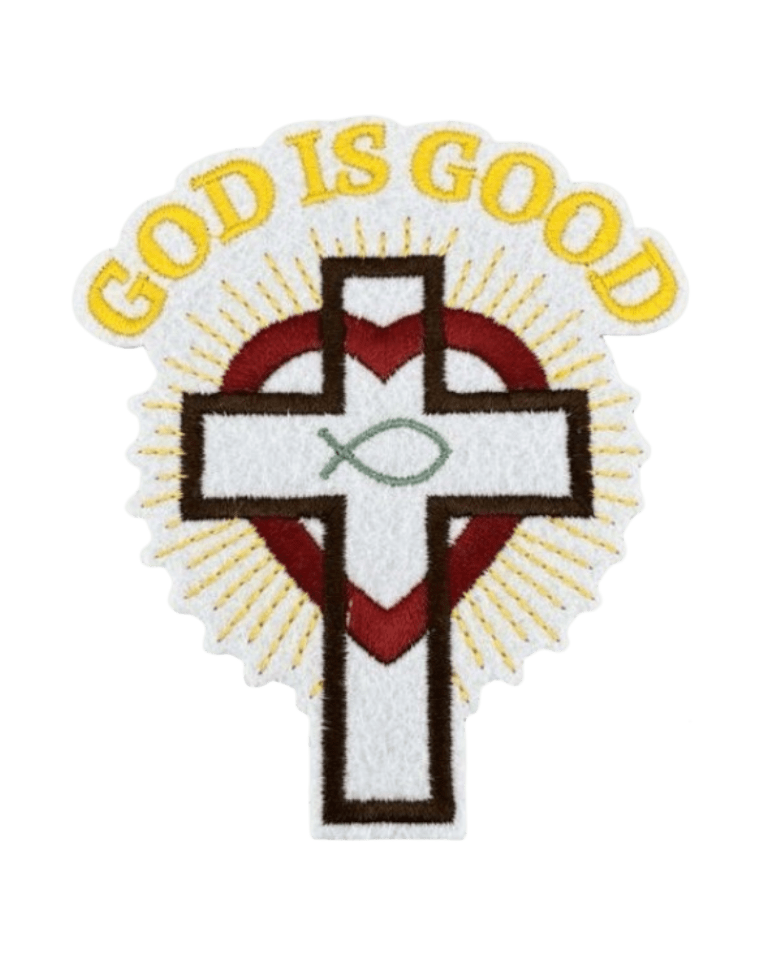 God is good cross christian patches
