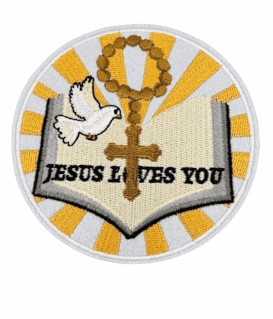 Jesus loves you christian patches