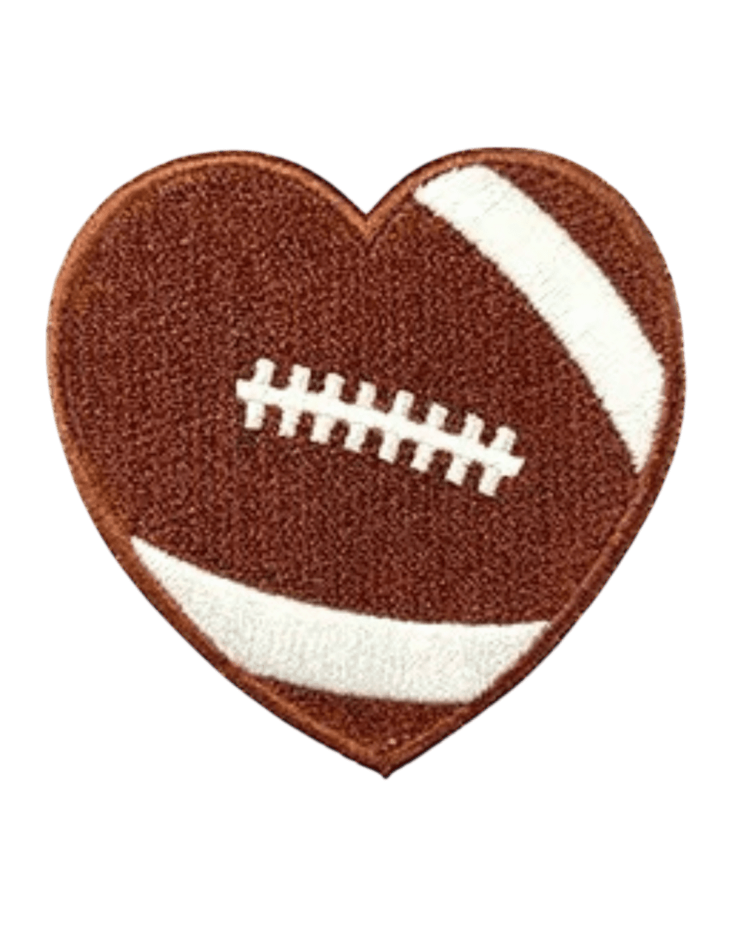 embroidered football iron on patch close up