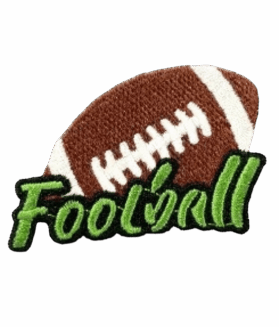 colorful football iron on patches collection