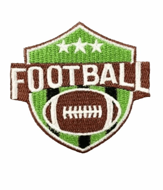 colorful football iron on patches collection
