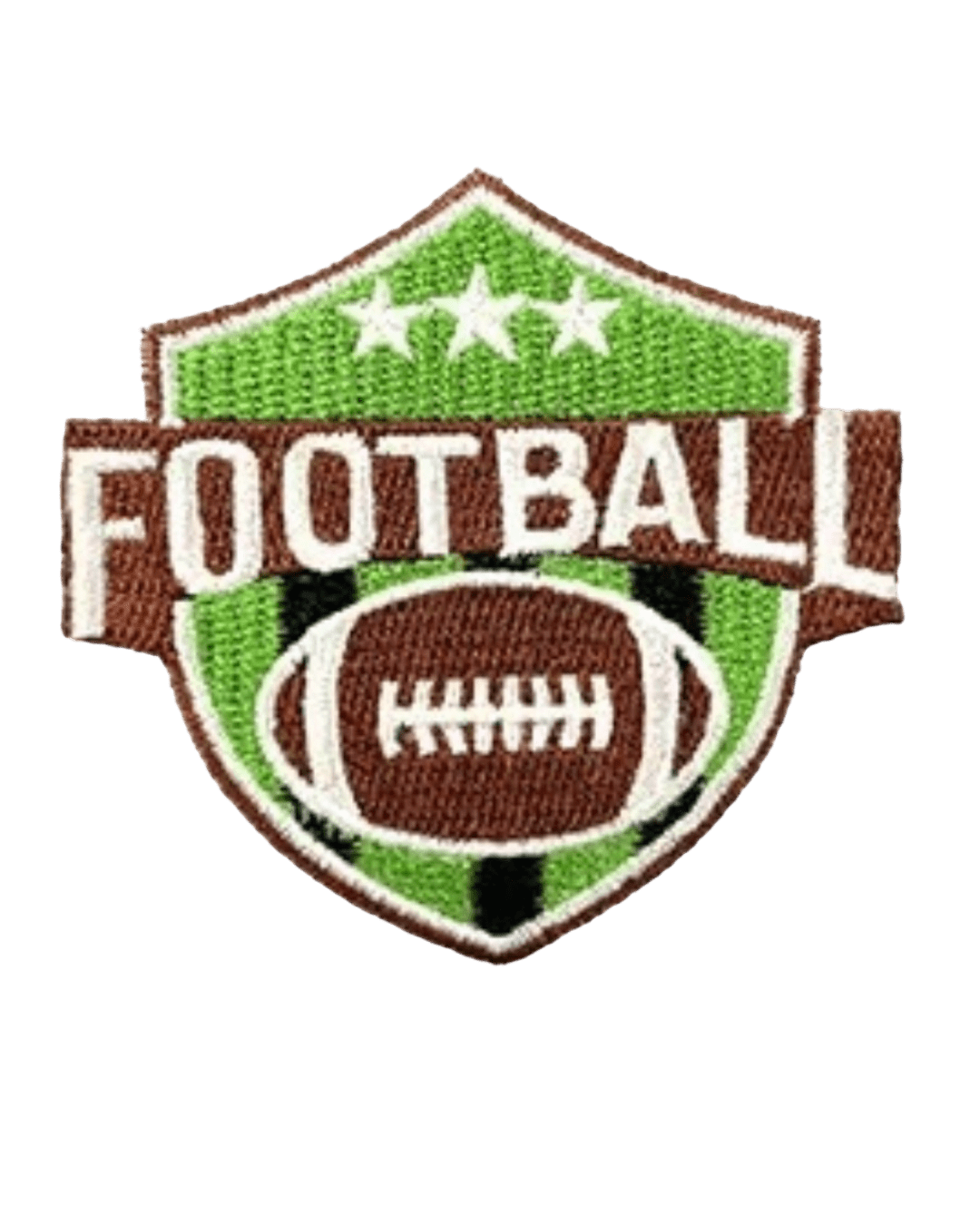 colorful football iron on patches collection