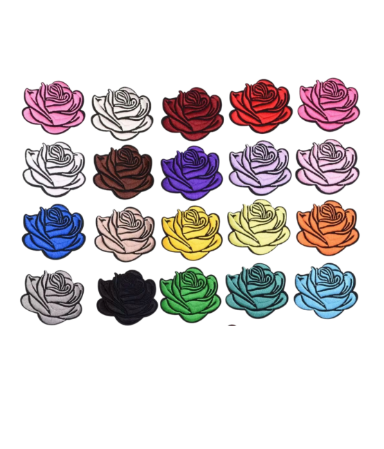 Flower iron on patches