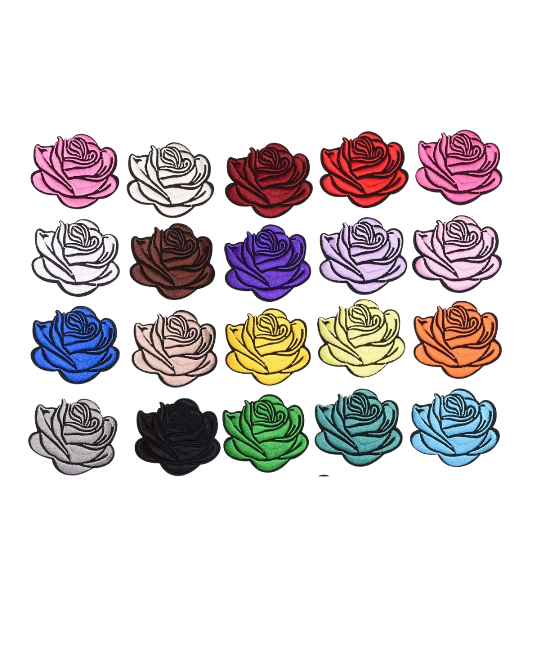 Flower iron on patches