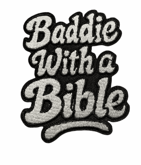 Baddie with a bible religious patches