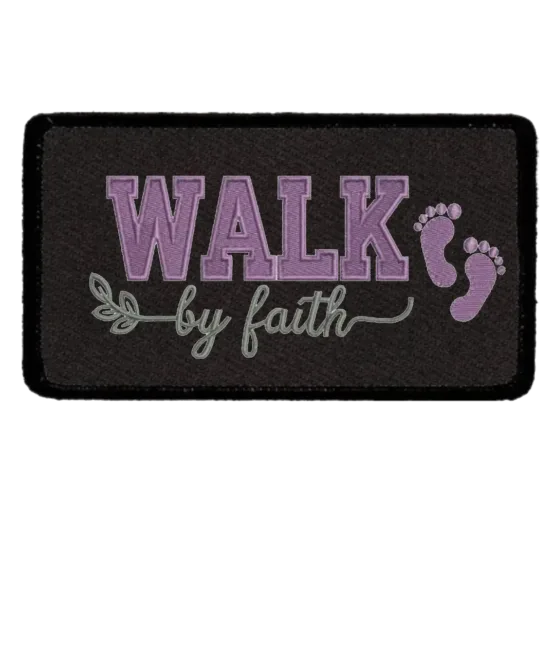 Walk Iron on Christian faith patches