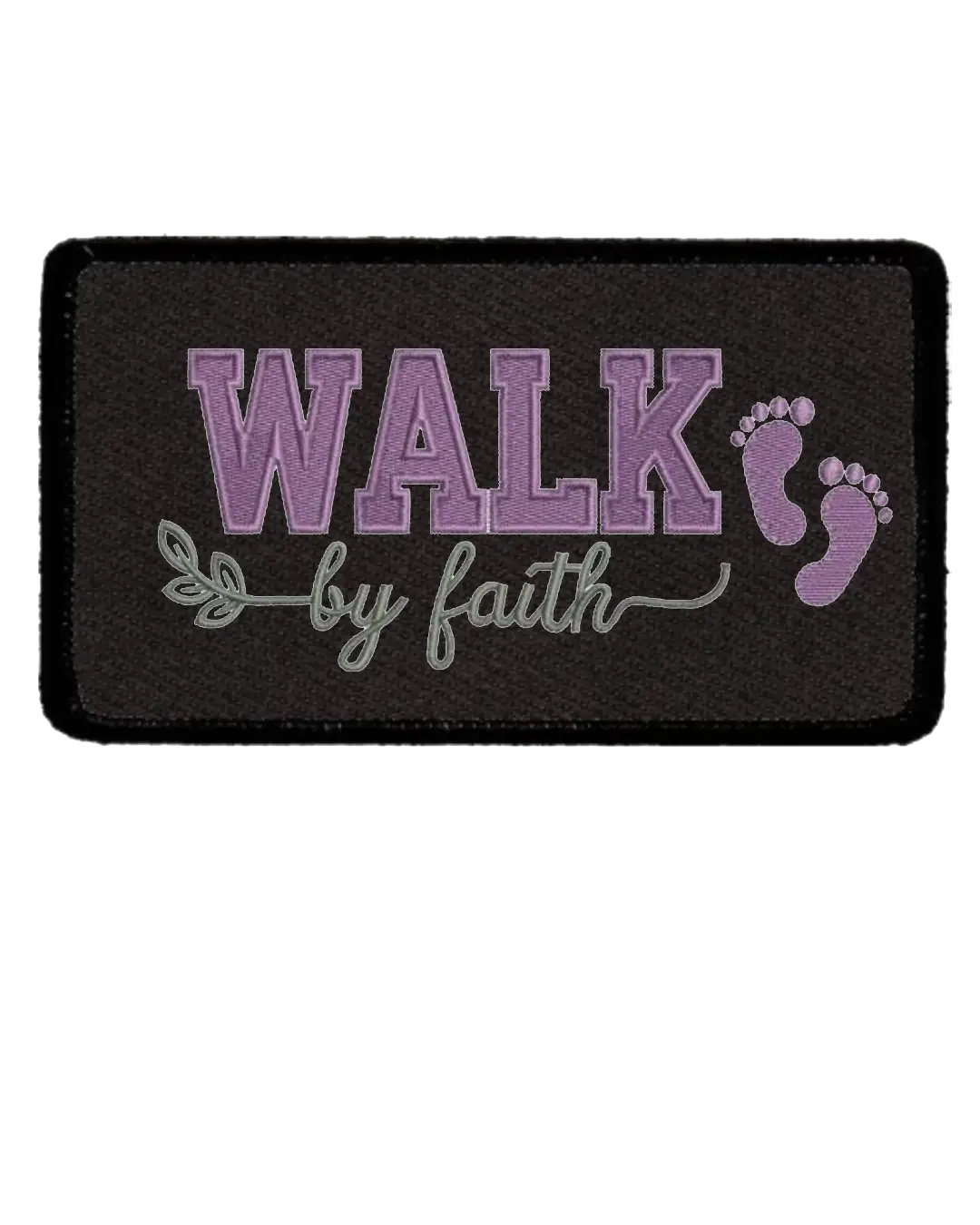 Walk Iron on Christian faith patches