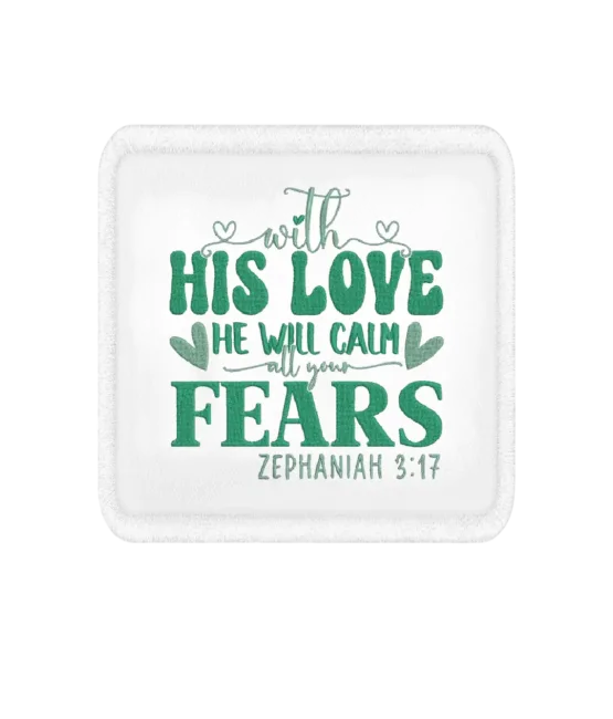 With his love bible patches