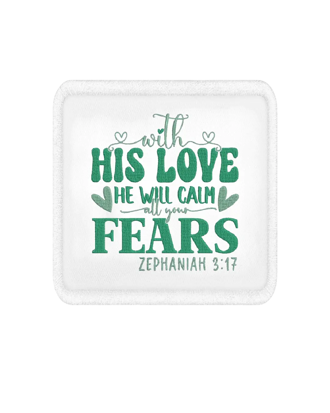 With his love bible patches