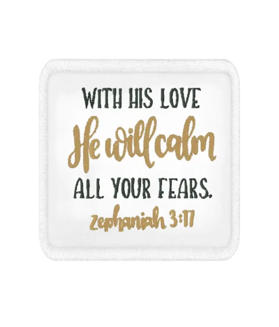 With his love bible patches