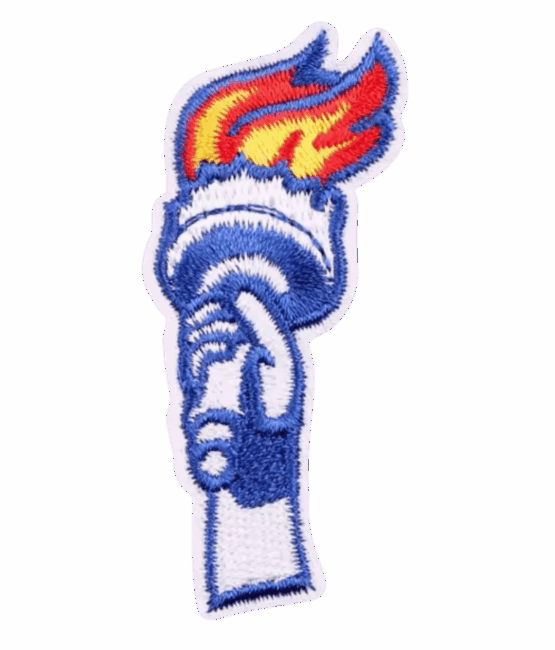 4th of July Patches- American torch