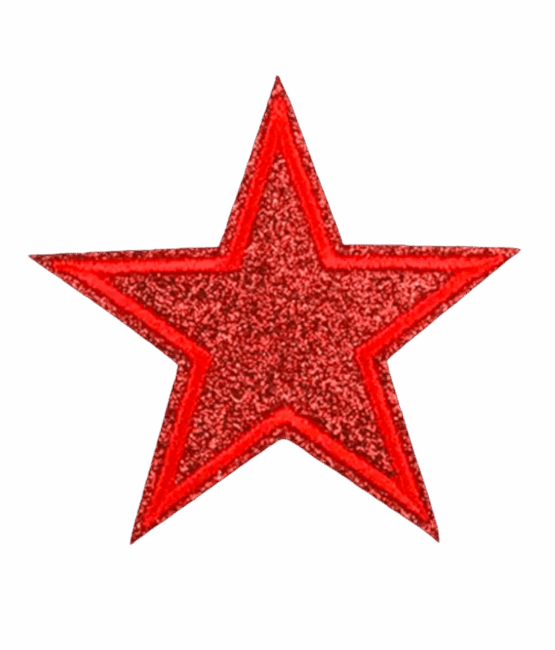 Glitter iron on star patches
