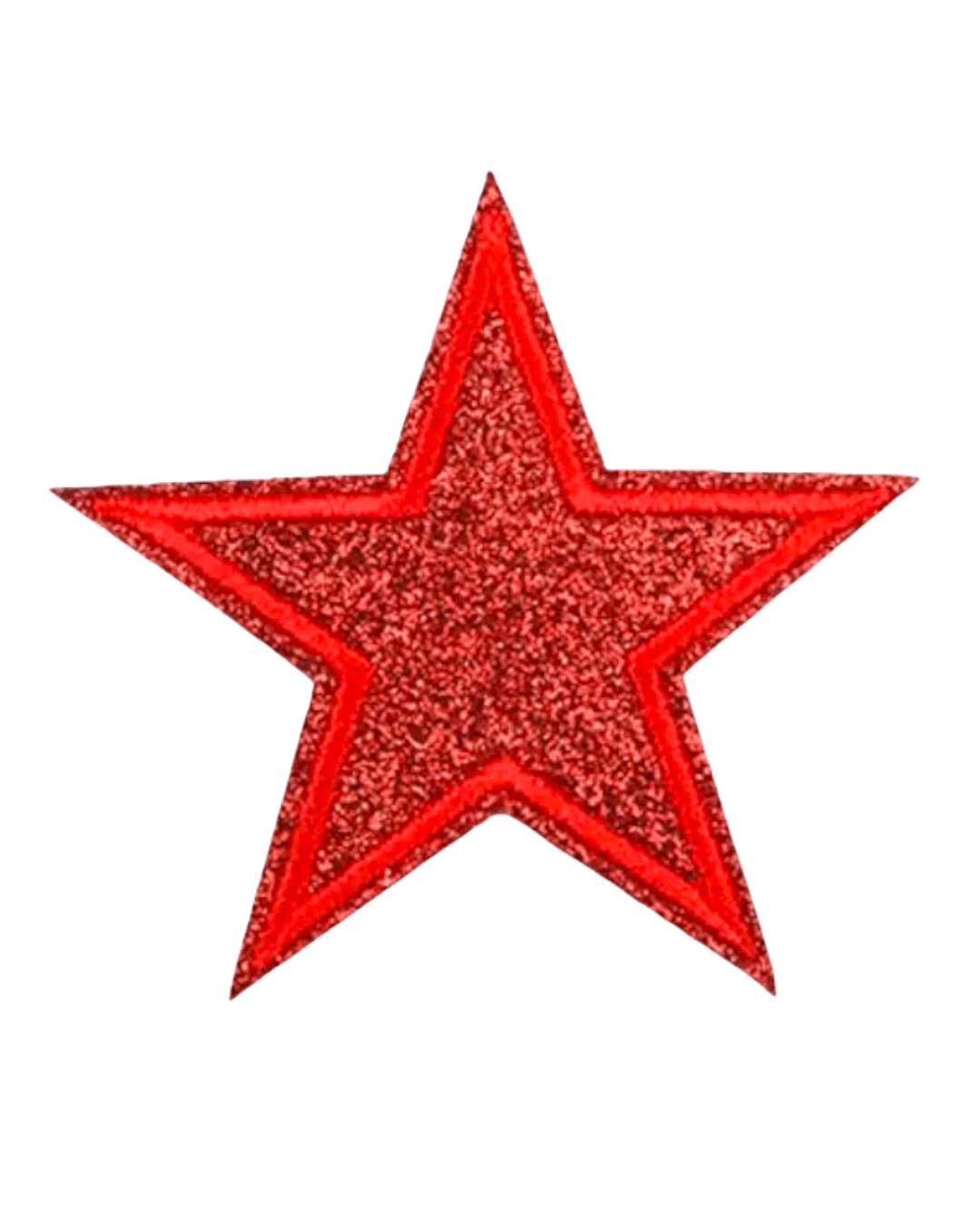 Glitter iron on star patches