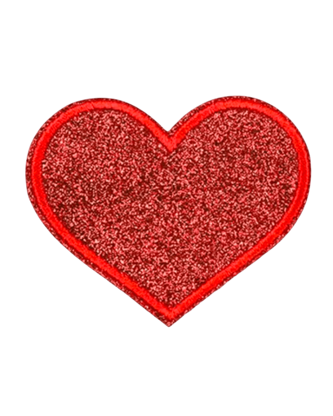 Glitter iron on heart patches