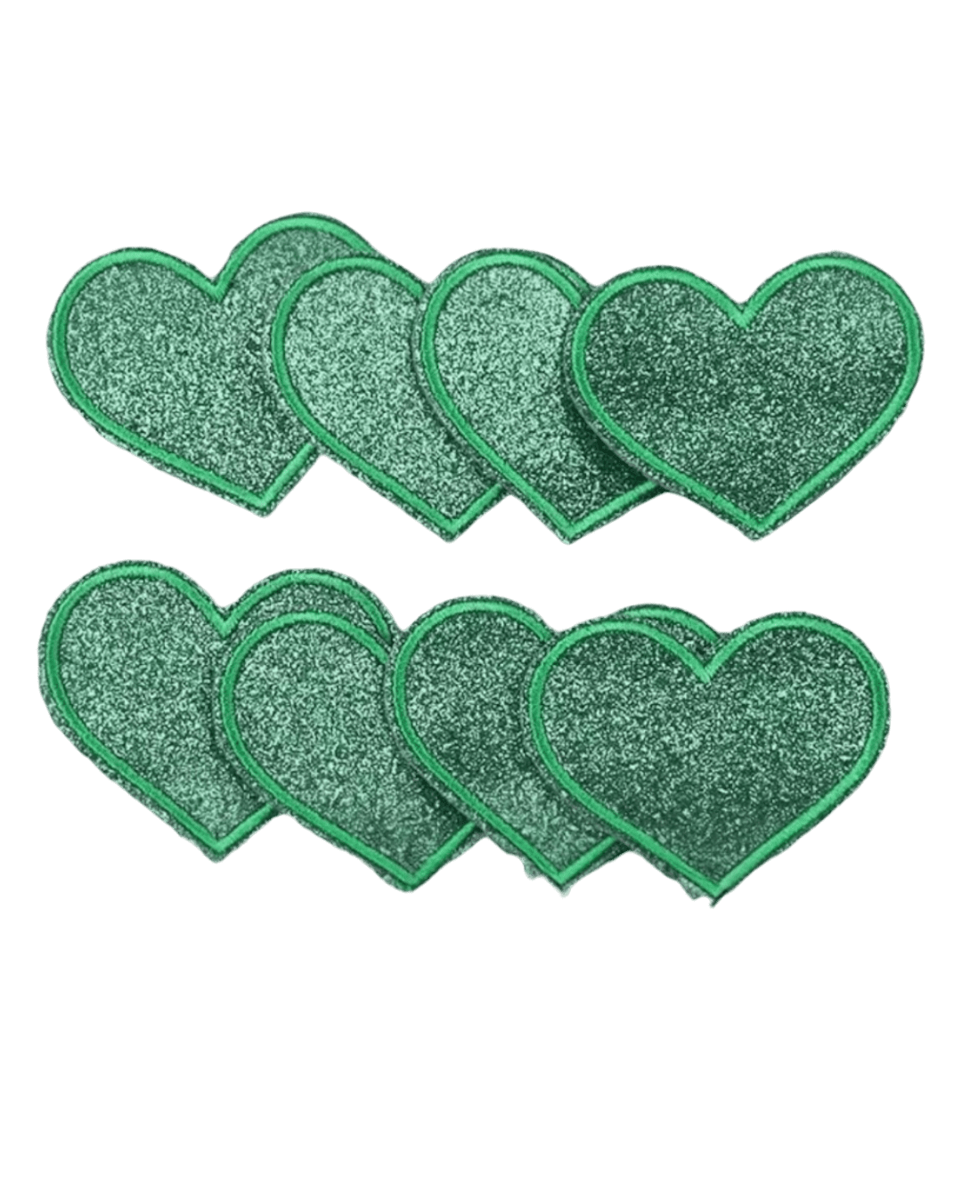 Glitter iron on heart patches - Image 4