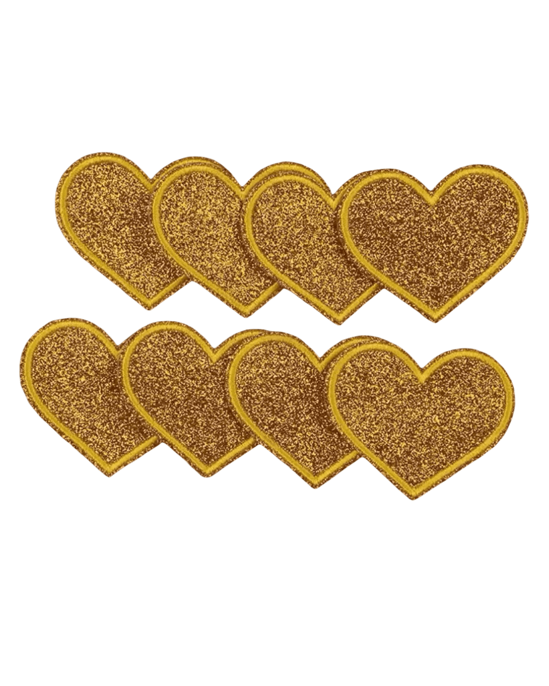 Glitter iron on heart patches - Image 5