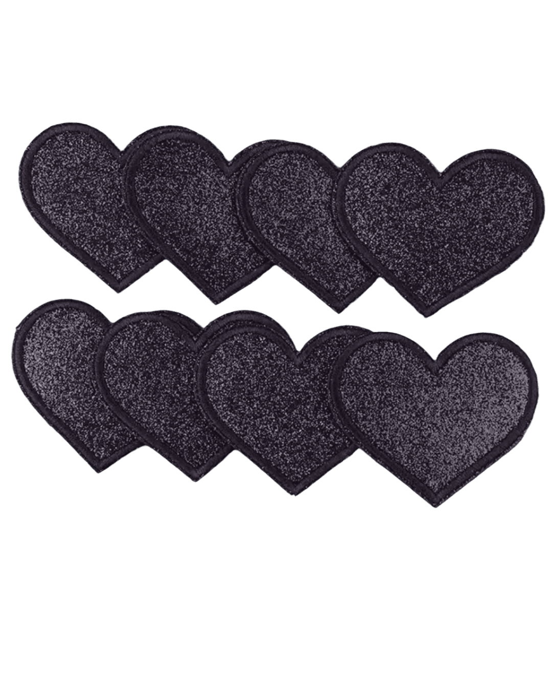 Glitter iron on heart patches - Image 7