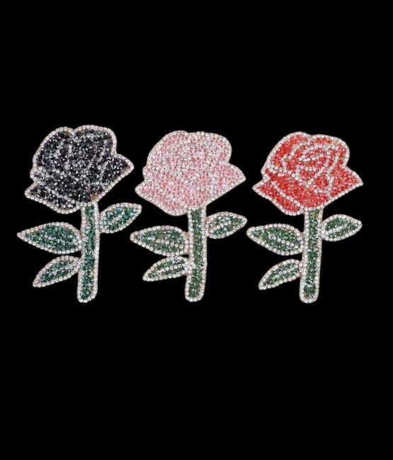 flower rhinestone patches