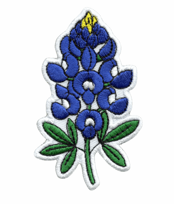 Blue bonnet iron on patch
