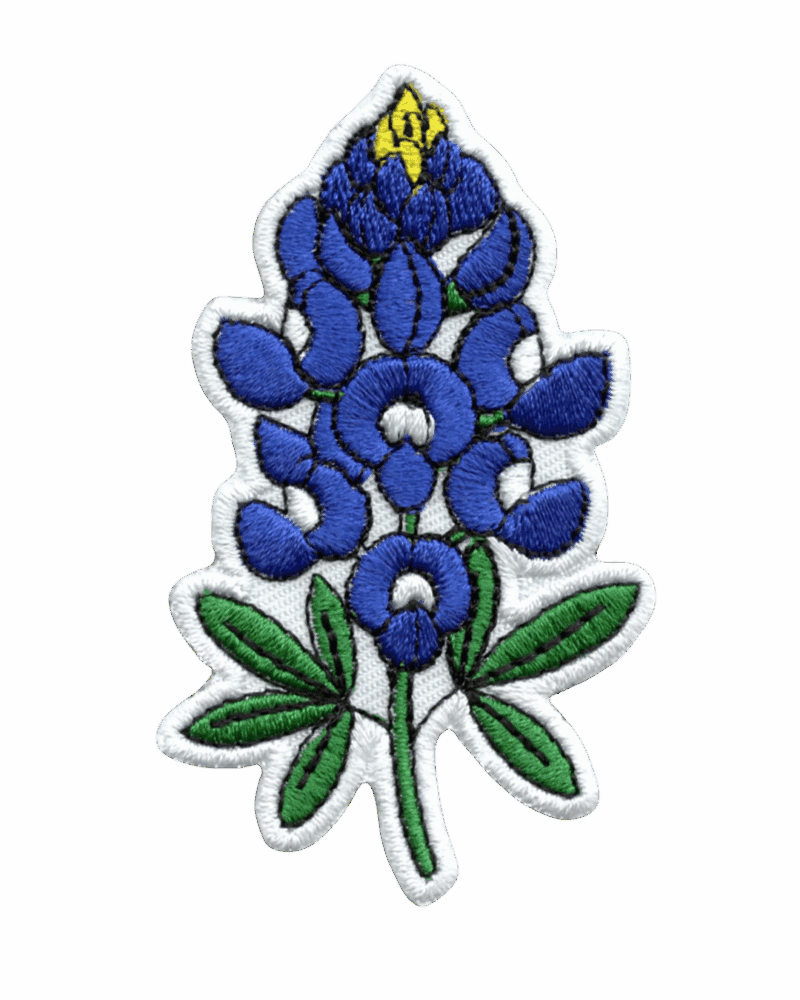Blue bonnet iron on patch - STITCHPIECES