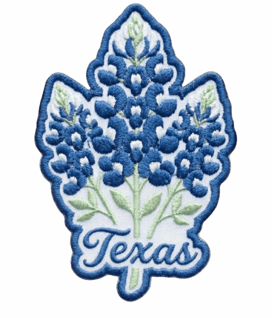 Texas blue bonnet iron on patch