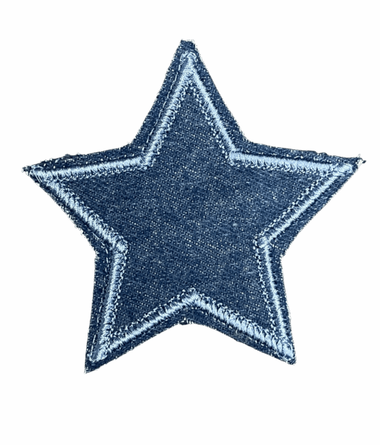 Denim iron on star patches