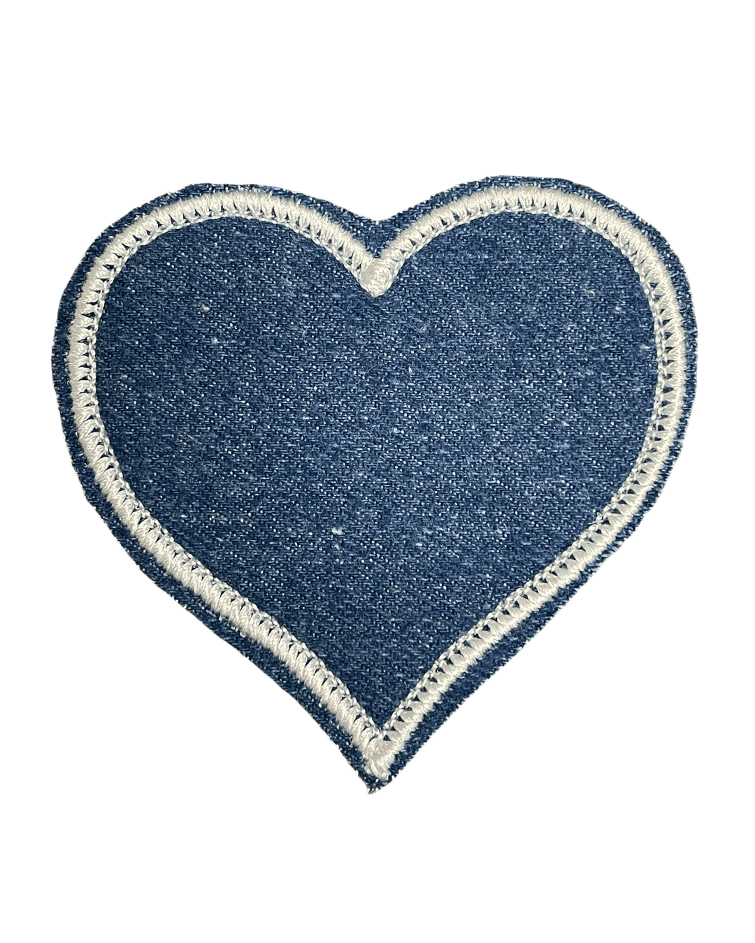 Denim iron on heart patches - Image 2