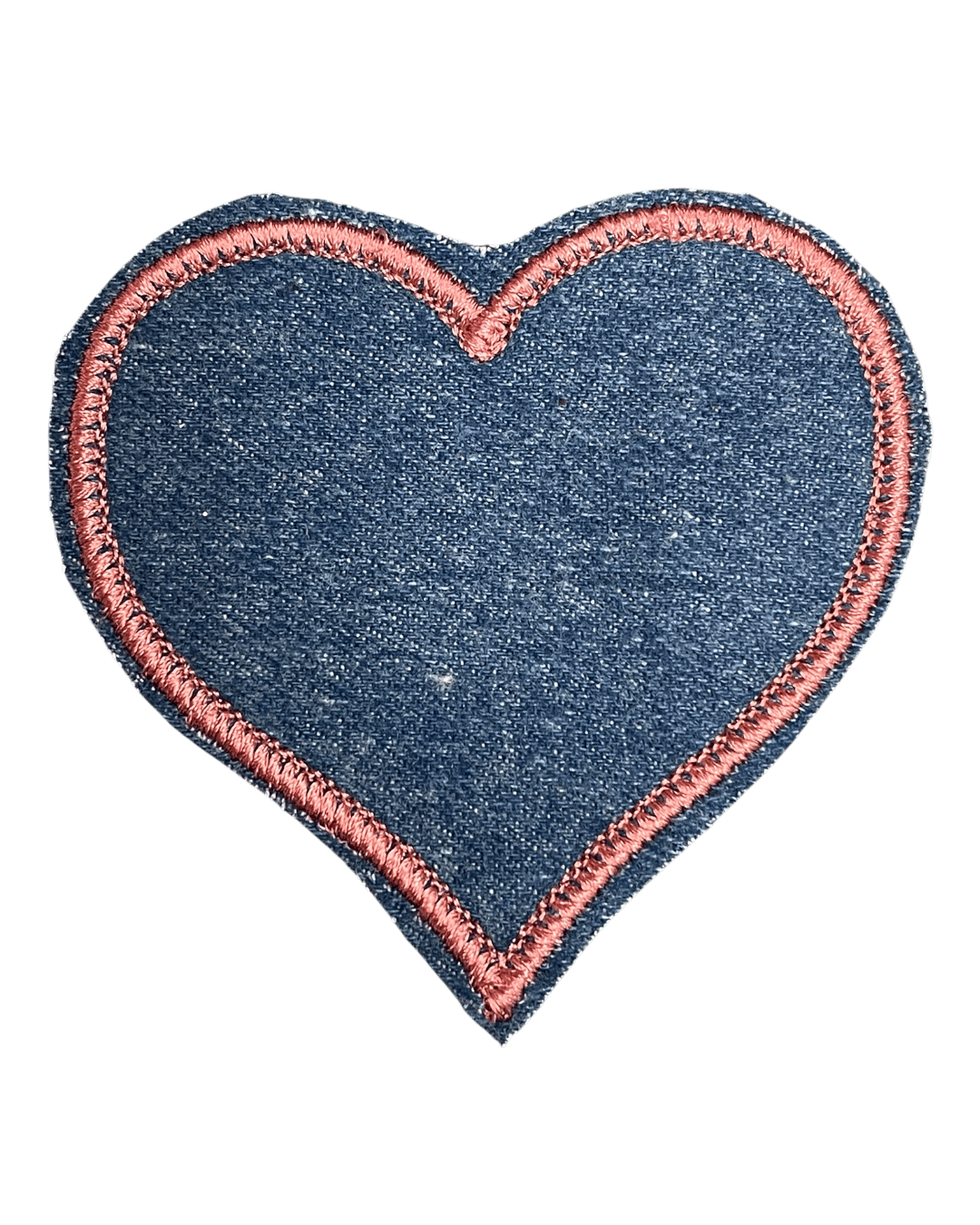 Denim iron on heart patches