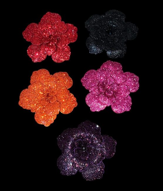 Floral beaded Flower rhinestone patch