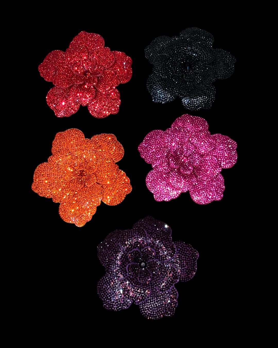 Floral beaded Flower rhinestone patch