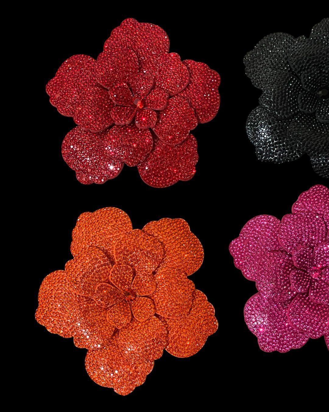 Floral beaded Flower rhinestone patch - Image 2
