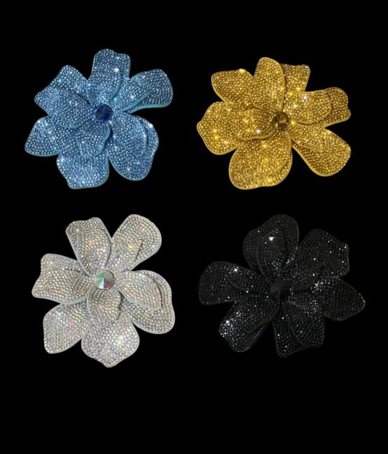 Beaded Flower rhinestone patch