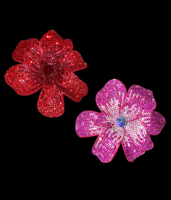 Dazzling Beaded Flower rhinestone patch