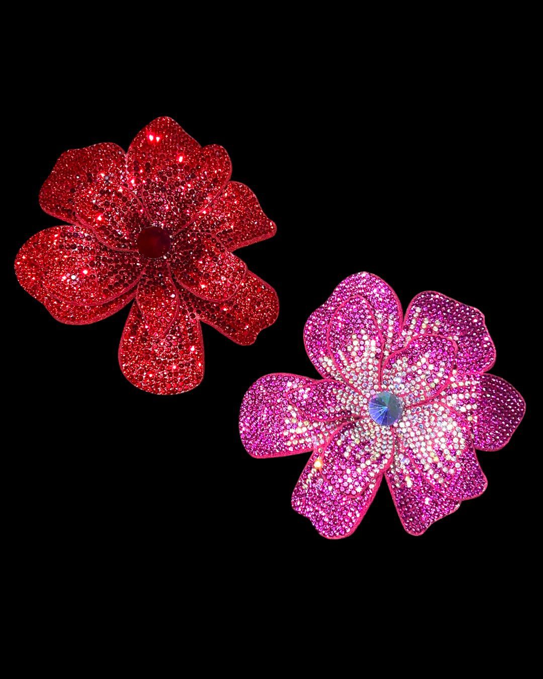 Dazzling Beaded Flower rhinestone patch