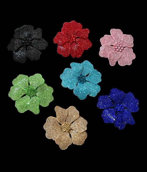 Beaded Flower rhinestone patch