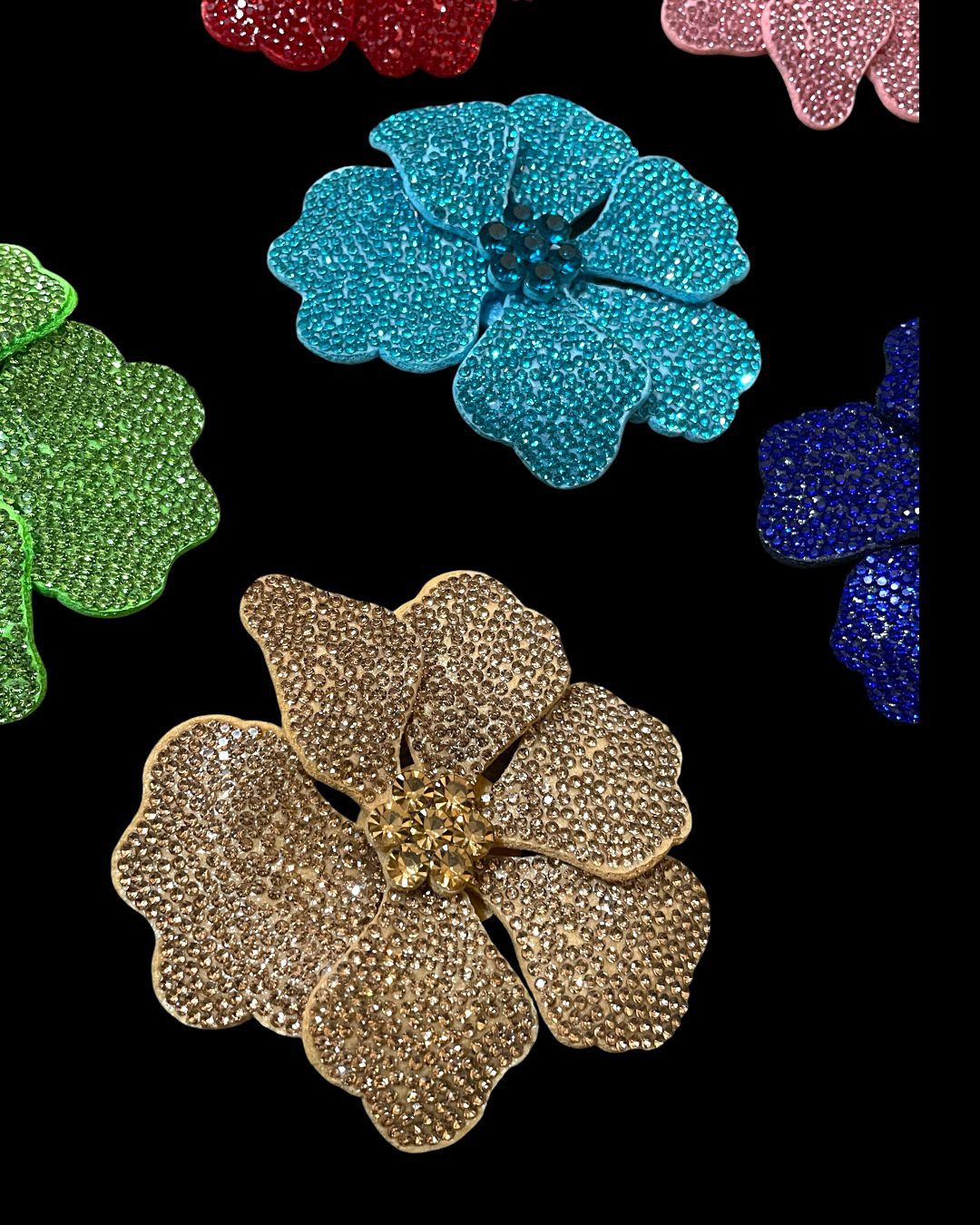 Beaded Flower rhinestone patch - Image 4