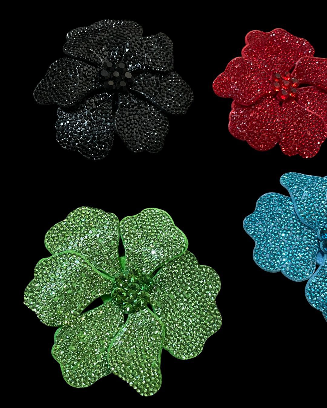 Beaded Flower rhinestone patch - Image 2