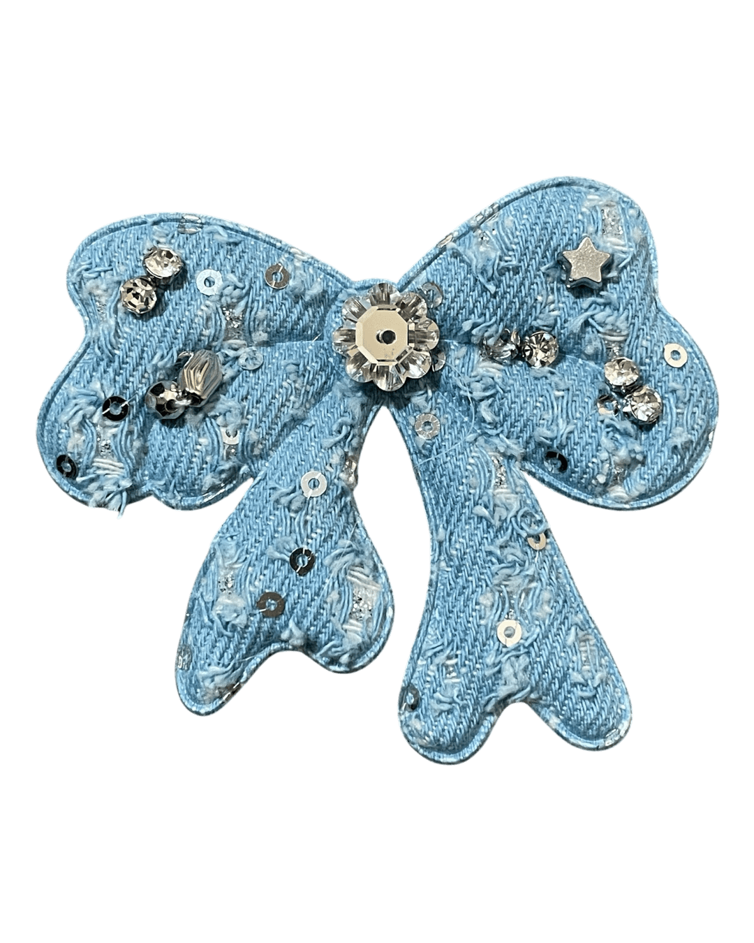 Light bow Denim sew on patches for t-shirt sweater jackets